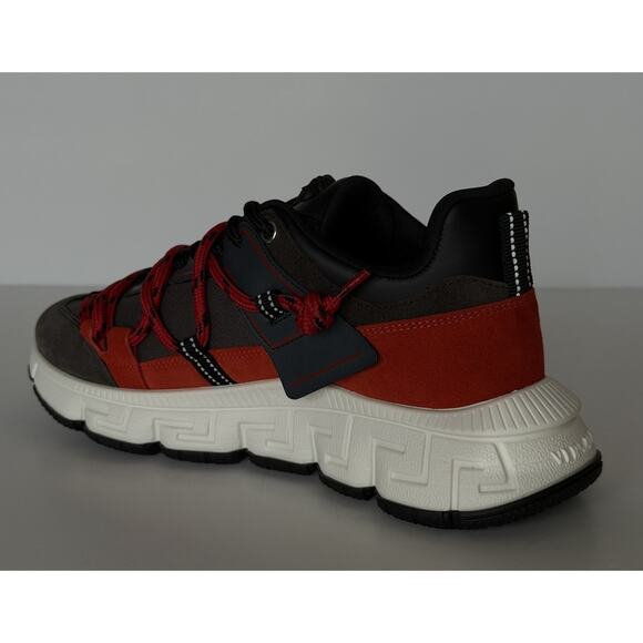 Versace Men\'s Greca Sneakers Red/Gray 11 US (44 Euro) IT 1021490 NIB main image 16